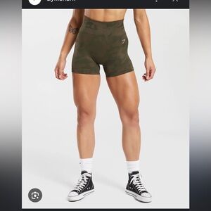 GYMSHARK Adapt Camo Seamless Ribbed Shorts Size S NWT